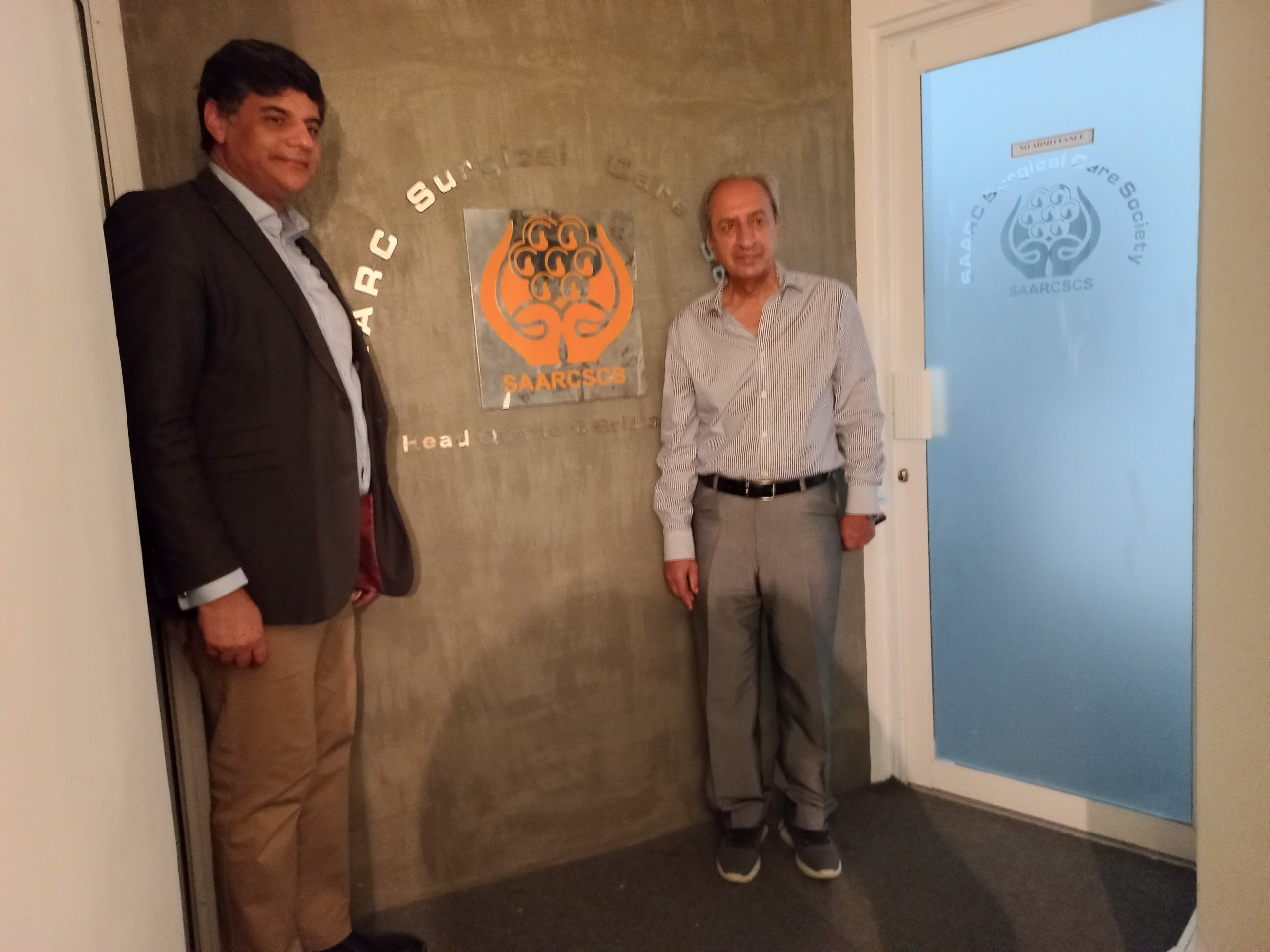 Two distinguished Members of the SAARC Surgical Care Society Executive Committee, Prof Farook Afzal and Prof Abdul Majeed Chaudhry from Pakistan visited the SAARC Surgical Care Society Head Office at Rajagiriya, Sri Lanka
